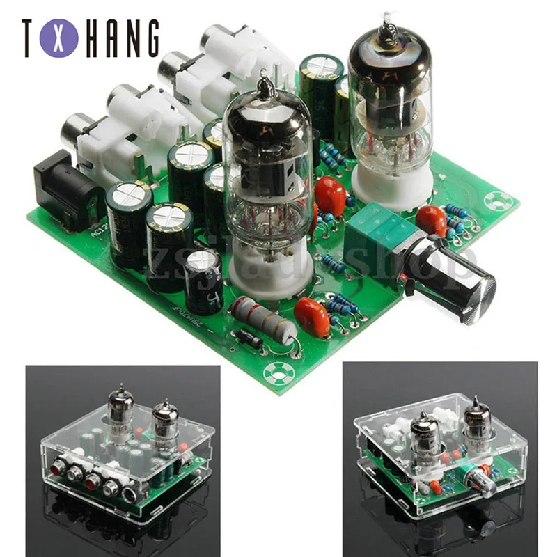 

DIY Kit AC 12V 6J1 Tube Fever Pre Amplifier Preamp AMP Pre-Amplifier Board Headphone Buffer Module Stereo Potentiometer Valve