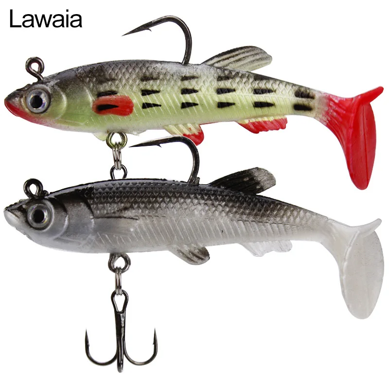 

Lawaia Fishing Lure 8cm/14g Packed Lead Fish With Single Hook And Three Anchor Hook Soft Bait Swimbait Fishing Tool Fishing Gear