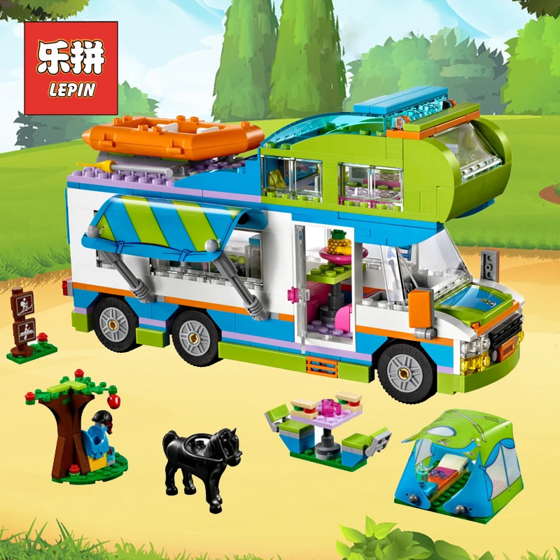 

Lepin 01062 Girl the Motorhome Camper Van Compatible Legoinglys Friends 41339 Model Building Kits Children Blocks Bricks DIY Toy