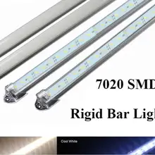 50 см 9 Вт 1800lm алюминий водонепроницаемый IP44 SMD 7020 36 светодиодный свет бар жесткая Светодиодная лента свет шкафа DC 12 В