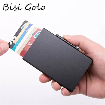 

BISI GORO 2020 Thin Card Case for Men and Women Business Card Holder Function Passport Cover RFID High Quality Slim Purse