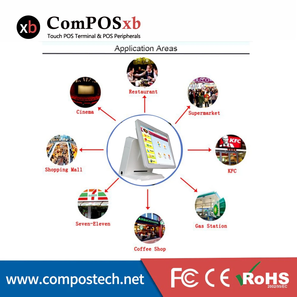 15-дюймовый светодиодный tft-дисплей Pos система сенсорный экран Windows Pos супермаркет кассовый аппарат с кардридером POS1618