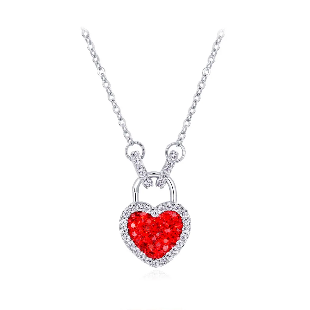 

DR649 with the money chain female Korean version of the temperament two-sided peach heart pendant red love pendant necklace