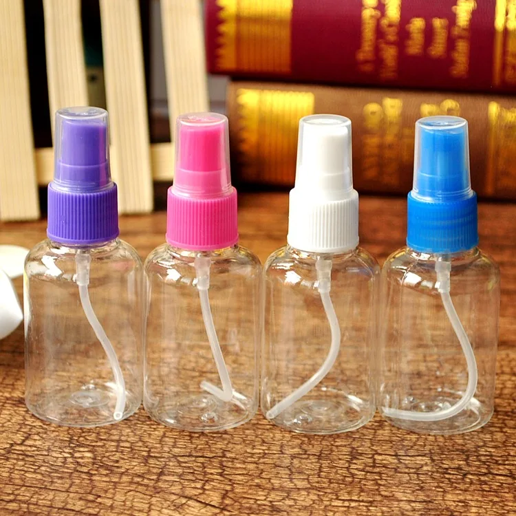 

1Pcs 50ml Portable Transparent Travel Empty Spray Bottle Plastic PET Clear Sample Vials Cosmetic Perfume Empty Atomizer Bottle