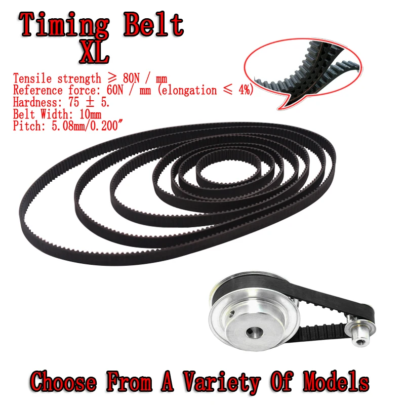 

172/174/176/178/180/182/184/186/188/190/192/194XL Timing belt 0.39inch width Belt Rubber Closed-Loop Perimeter Length 436~493mm