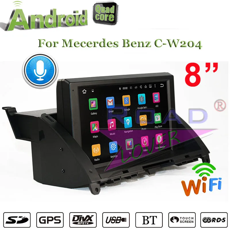 Roadlover Android 8,0 Автомагнитола для Mecerdes Benz C-W204(2007-2011) Стерео gps навигация Automagnitol 2 Din без DVD