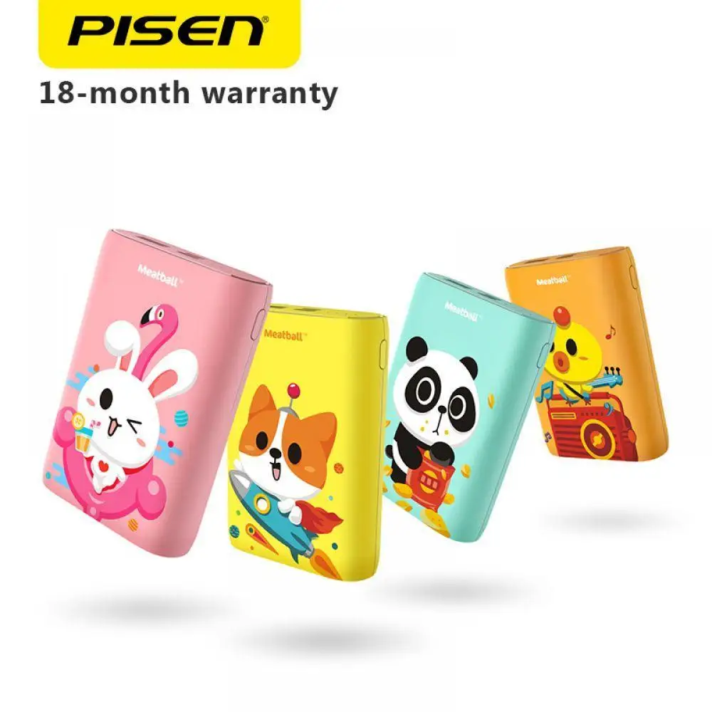 

Pisen 10050mAh Power Bank Portable Charger External Battery Type-C Fast Charging Cute Powerbank for Xiaomi iPhone Huawei Samsung