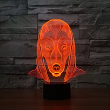 3D декоративный ночник Pharaph Led освещение для детской комнаты 7 цветов Chaning огни