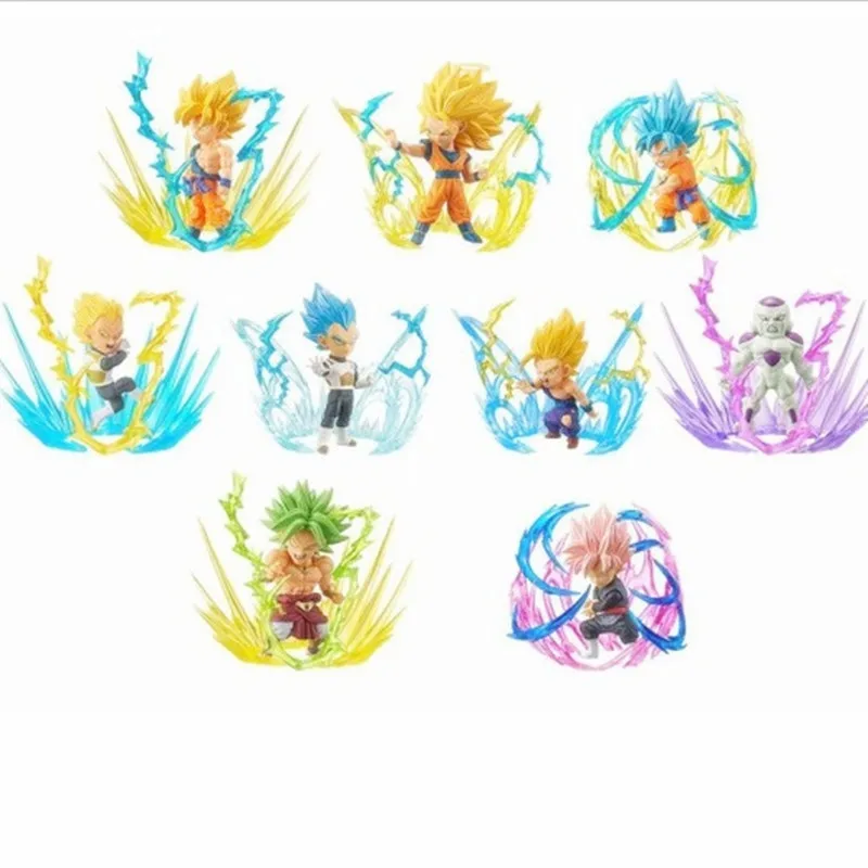 

Dragon Ball Super BURST World Collectable Figure WCF Super Saiyan Blue Rose Son Goku Gohan Vegeta Freeza Broly 9pcs/set
