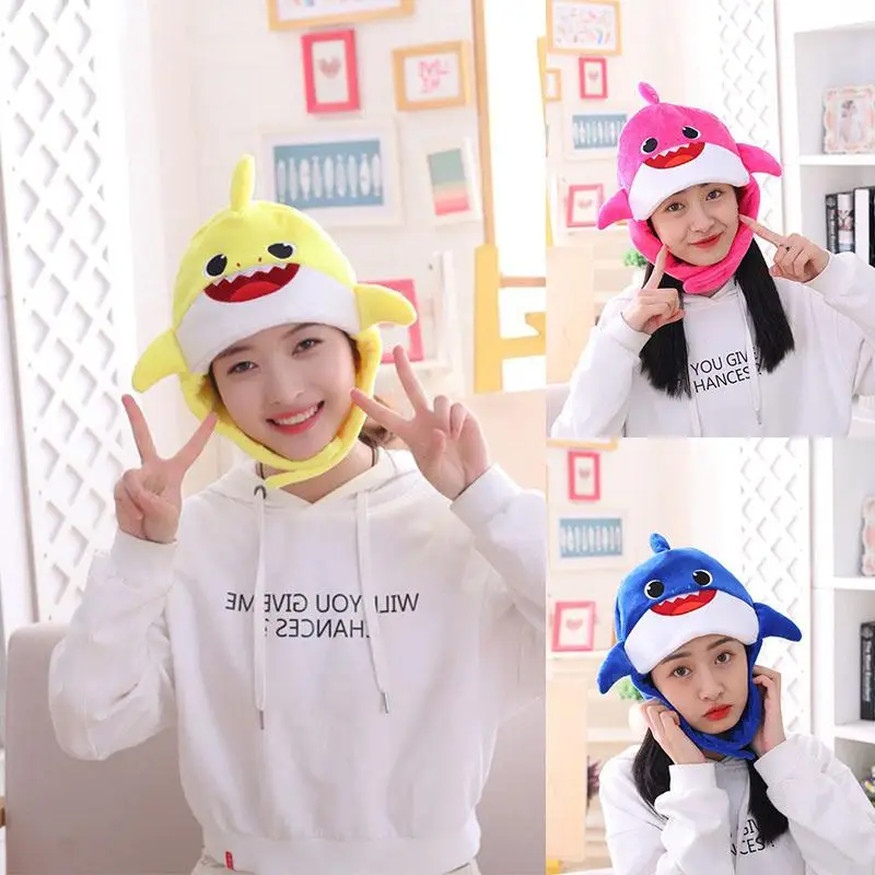 Yfashion Women Cute Funny Shark Short Plush Headgear Hat Fashion Baby Shaped Photo Props Costume Hats Headgears Femme