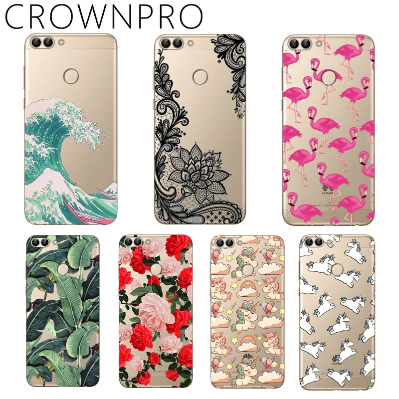 

CROWNPRO FOR Huawei P Smart Case Soft TPU Silicone Funda P Smart Cover Phone Case FOR Coque Huawei P Smart 2018 Capa Enjoy 7S