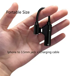 Image 1 - Voor iPhone Adapter naar 3.5mm Koptelefoonaansluiting Adapter Audio Lading Adapter voor iPhone 7/8 Plus/XR /X/XS Oortelefoon Adapter Splitter