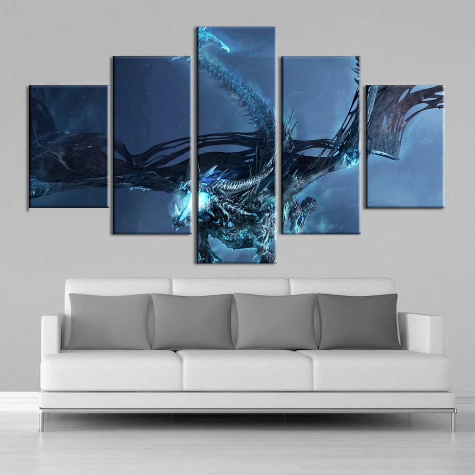 World War Battle DOTA Modern Game color Paintings Poster Wall Print color 5 Panel Home Decorations