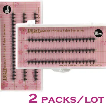 

2 Trays/lot Professional Makeup Nature Individual Cluster Eye Lashes Grafting 10 Root C Curl Fake False Eyelashes Extension