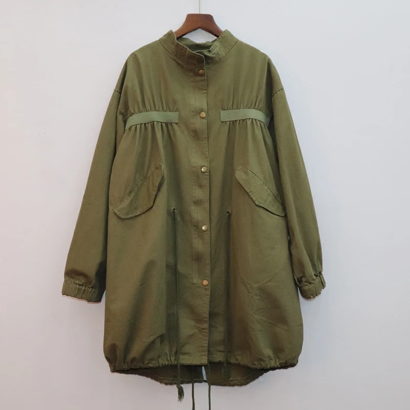 4xl 3xl 2xl большой размер корейский длинный плащ женский пэчворк парка