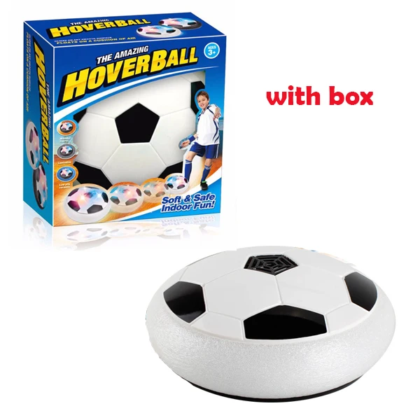 Светодиодный светильник, мигающий шар, игрушки, воздушные футбольные мячи, диск, скользящий, многоповерхностный, парящий, футбольная игра для детей, дропшиппинг - Цвет: with box white