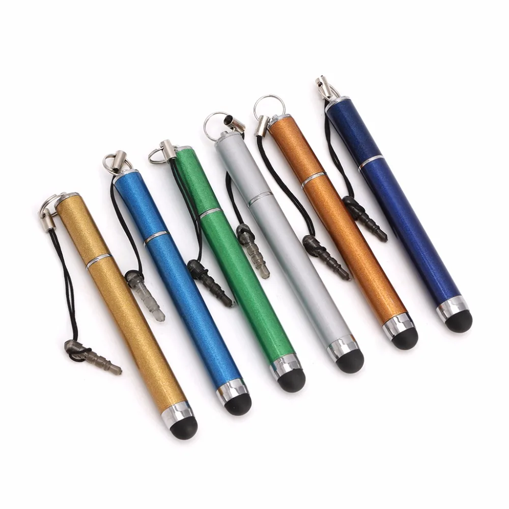 7Pcs/Set 3in1 Mini Capacitive Stylus Touch Screen With Ball Point Pen