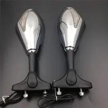 For Motorcycle Yamaha honda suzuki kawasaki Ducati CHROMED clear LED Turn Signal Mirrors