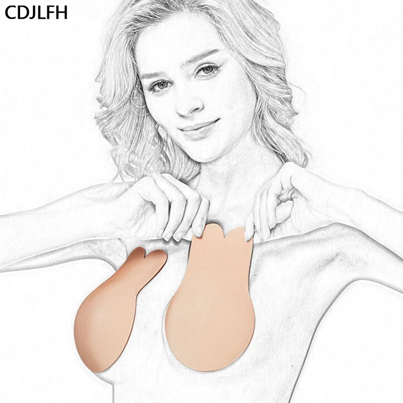 

Sexy 1 Pair Women's Bra Lift Up Invisible Bra Tape Silicone Nipple Cover Bra Pad Breast Tape Silicone Strapless Bras For Womens