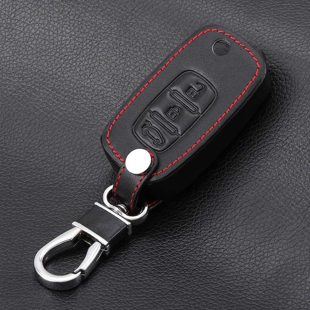 

Car folding key Leather Case for LADA Sedan Largus Kalina Granta Vesta X-Ray XRay Remote Key Fob Cover Protect Set