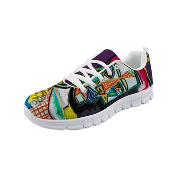 

Sneakers Men Flat Shoes Designer boy Spring Painting Art Printed White bottom Comfortable Flats Breathable Pablo Picasso