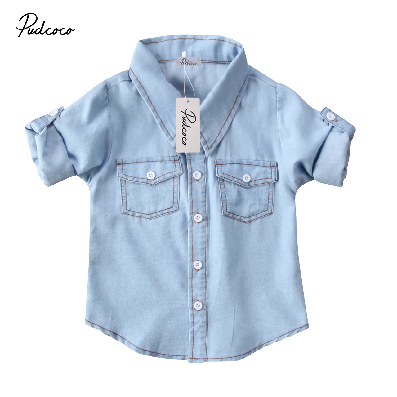 

Fashion Cute Toddler Kids Baby Infant Boys Girls Denim Shirt Kids Fall Sprint New Fashion Clothes