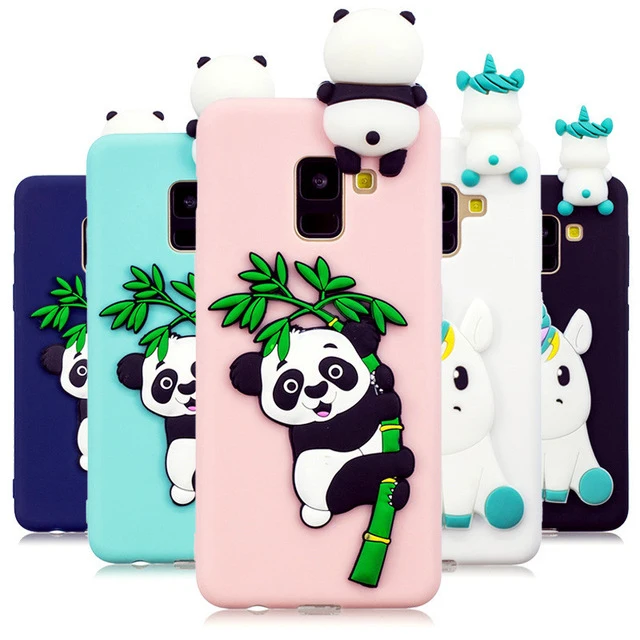 

Silicone Case For Samsung Galaxy A6 A8 Plus 2018 Case Cartoon Patch Soft TPU Cover For sFundas Samsung A6 A8 2018 Phone Cases