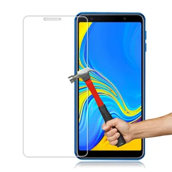 

100pcs/lot For Galaxy J4 J6 Plus J7 J8 2018 Tempered Glass Screen Guard Protector For Samsung Galaxy A7 2018 Note 9 S8 S9 Plus