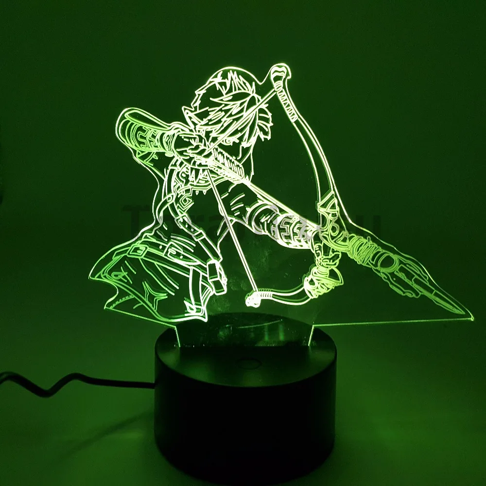 Zelda Breathing of the Wild экшн-фигурка, 3D ночник, светодиодный, меняющий аниме, Zelda, 3D светящаяся игрушка, фигурка