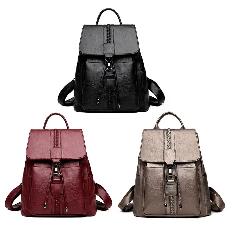 

Fashion Casual Purse Fashion School Leather Backpack Shoulder Bag Rucksack College Daypack for Women & Girls