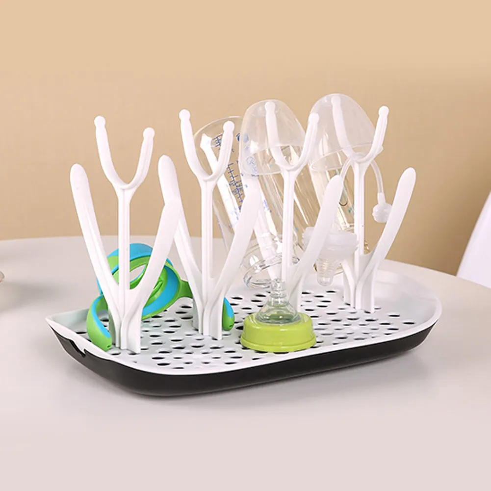 

MrY Dish Dryer Rack for Toddler Sippy Cup Bottle Nipple Baby Bottle Drying Rack New
