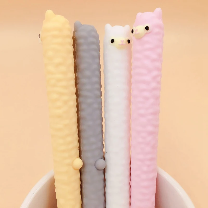 

2019 Cartoon Alpaca Shape Gel Pen Student Stationery Novelty Gift School Material Office Supplies For Students