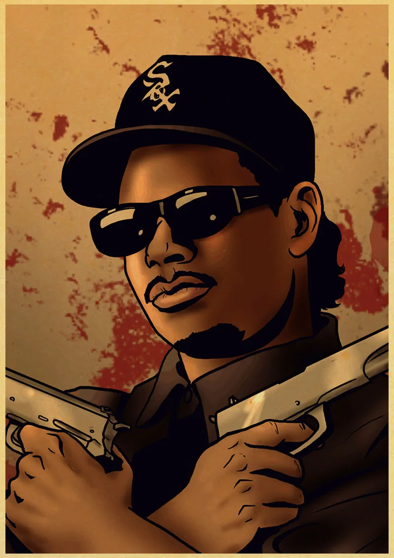 Rapper Rap Music Gangsta Eazy-e Poster Kraft Paper Print Painting Wall