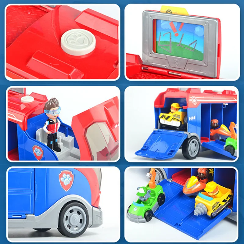 Paw Patrol - Mission Cruiser Music Base Car Sliding Dogs Rescue Team Toy Set Anime Action Figures Model Kids Birthday Best Gift Paw Patrol - Mission Cruiser Music Base Car Sliding Dogs Rescue Team Toy Set Anime Action Figures Model Kids Birthday Best Gift