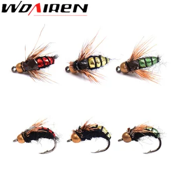 

WDAIREN 40Pcs/Set Fly Fishing Lure Set Artificial Insect Bait Trout Fly Fishing Hooks Tackle With Plastic Box