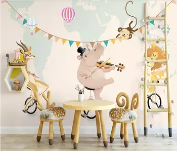 

Nordic Children's Wallpaper 3D Wall Mural Custom Carton Photo Wall Papers Roll for Living Room Waterproof Contact Paper