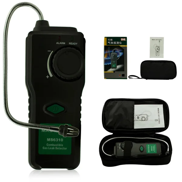 

MASTECH MS6310 Portable Combustible Gas Leak Detector Natural Gas Propane Gas Analyzer with Sound Light Alarm