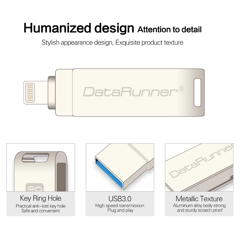 DataRunner OTG USB 3 0 флэш накопитель Вращающаяся ручка диск 8 ГБ 16 32 64 128 2 в 1 Флешка для