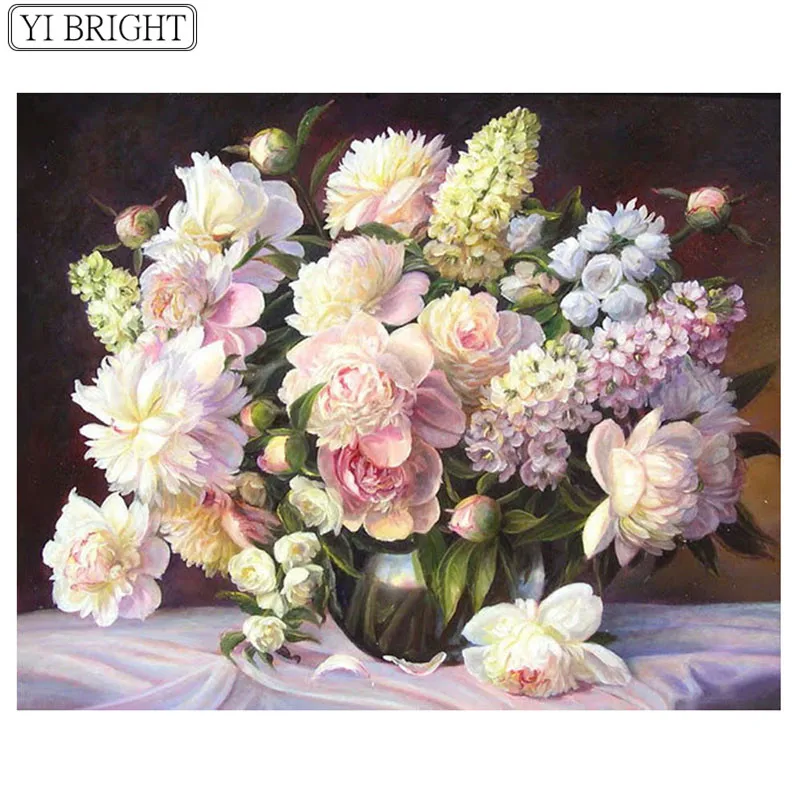 

Diamond Mosaic Full Round Rhinestones of Flower Diy 5d Diamond Painting Home Decoration Cross Stitch Kits XY1