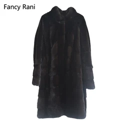 2018 New Style Fashion Fur Coat Natural Mink Stand Collar Good Quality Mink Fur Coat Women Natural Black Coats Of Fur Jacket