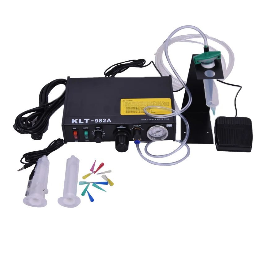 Automated Glue Dispenser Solder Paste Liquid Semi Automatic Dispensing Machine Controller Dropper KLT-982A 110v220V | Инструменты
