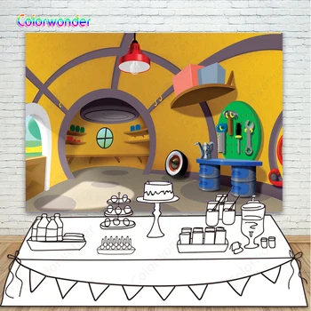 

Vinyl cartoon tools photographic background happy newborn children birthday party photocall background props