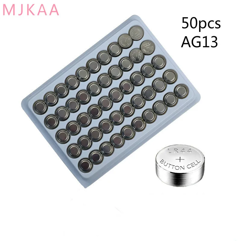 

50PCS AG13 LR44 357A S76E G13 LR1154 Button Coin Cell Battery Batteries 1.55V Alkaline 22