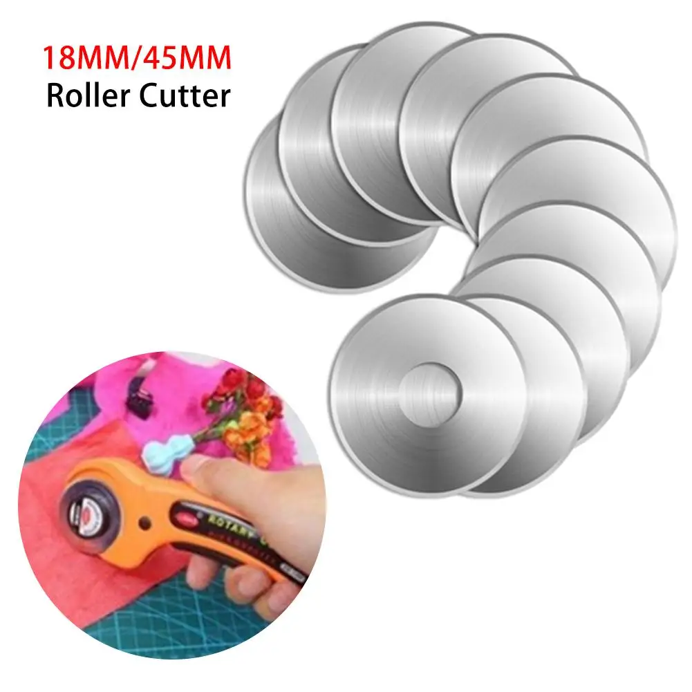 

10PCS Rotary Cutter Patchwork Roller Wheel Round Knife for Cloth Fabric Leather Paper Trimmer DIY Home Sewing Tools 18MM/45MM