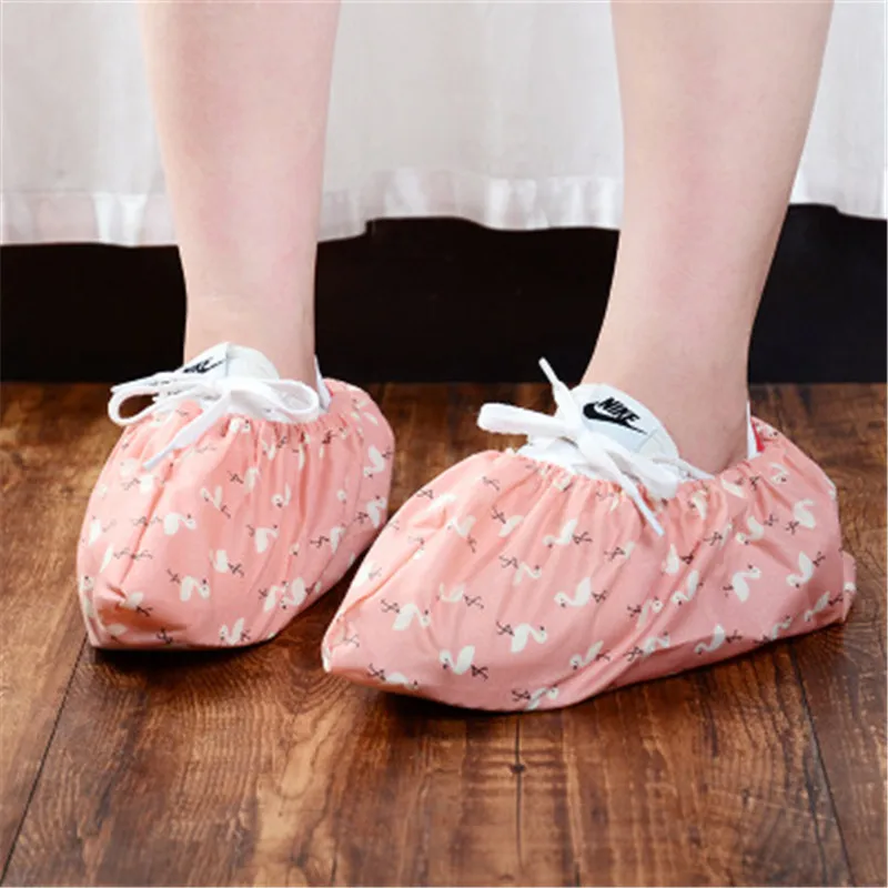 1 Pair Reusable Elastic Shoe Covers Household Indoor Non slip Shoe Dust