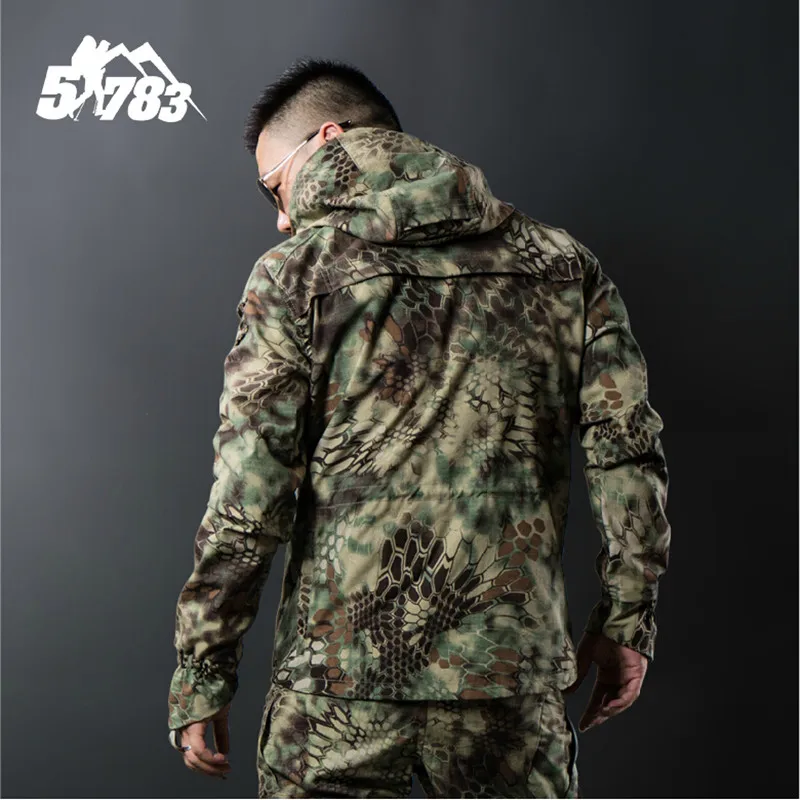 Camflouage Soft Coupe Camflouage vent jungle Imperméable Hommes Vêtements Camflouage Veste Camouflage Vestes Black desert Tactique Shell Respirant vn08wmN