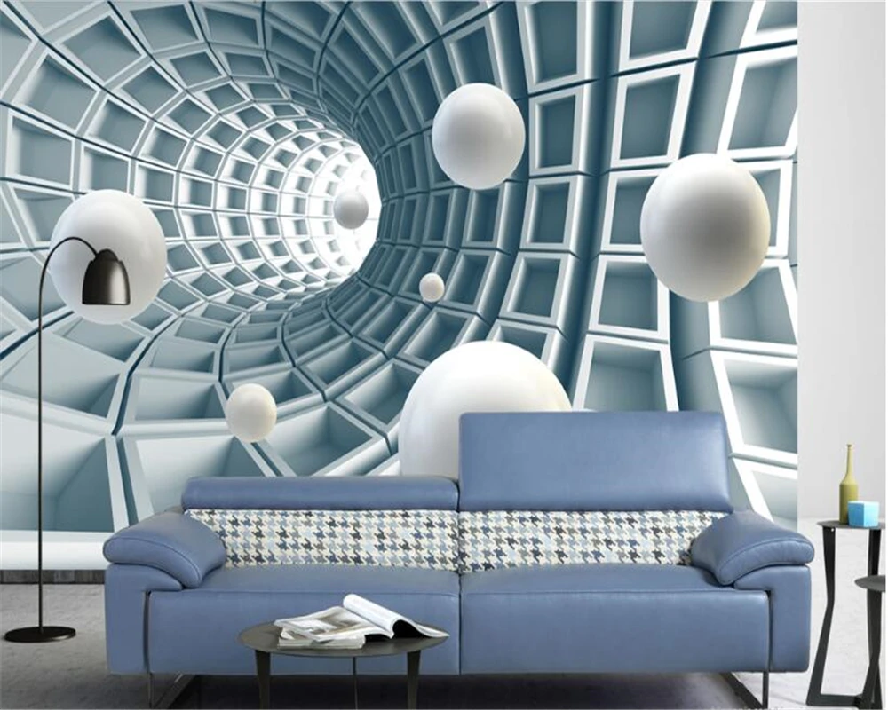 Обои beibehang для стен 3 d под заказ фотообои с абстрактным туннелем космосом стерео