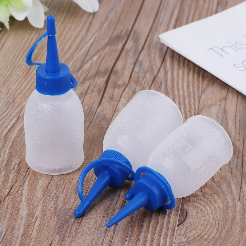 10Pcs Squeeze Bottle Plastic Small Squirt Jet Sauce Condiment Ketchup Mayo Oil 