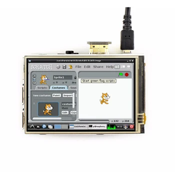 

3.5inch HDMI LCD Display for Raspberry Pi with Resistive Touch Control IPS Screen HDMI Audio Output for RPI 3 Model B B+