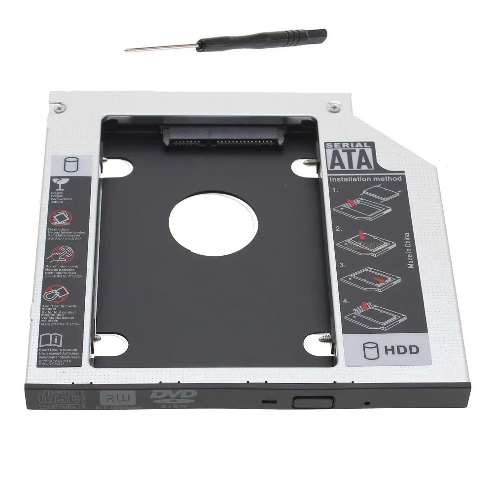 Ide to Sata Hard Drive 2nd Hdd Caddy for Dell Latitude 110l 120l 131l